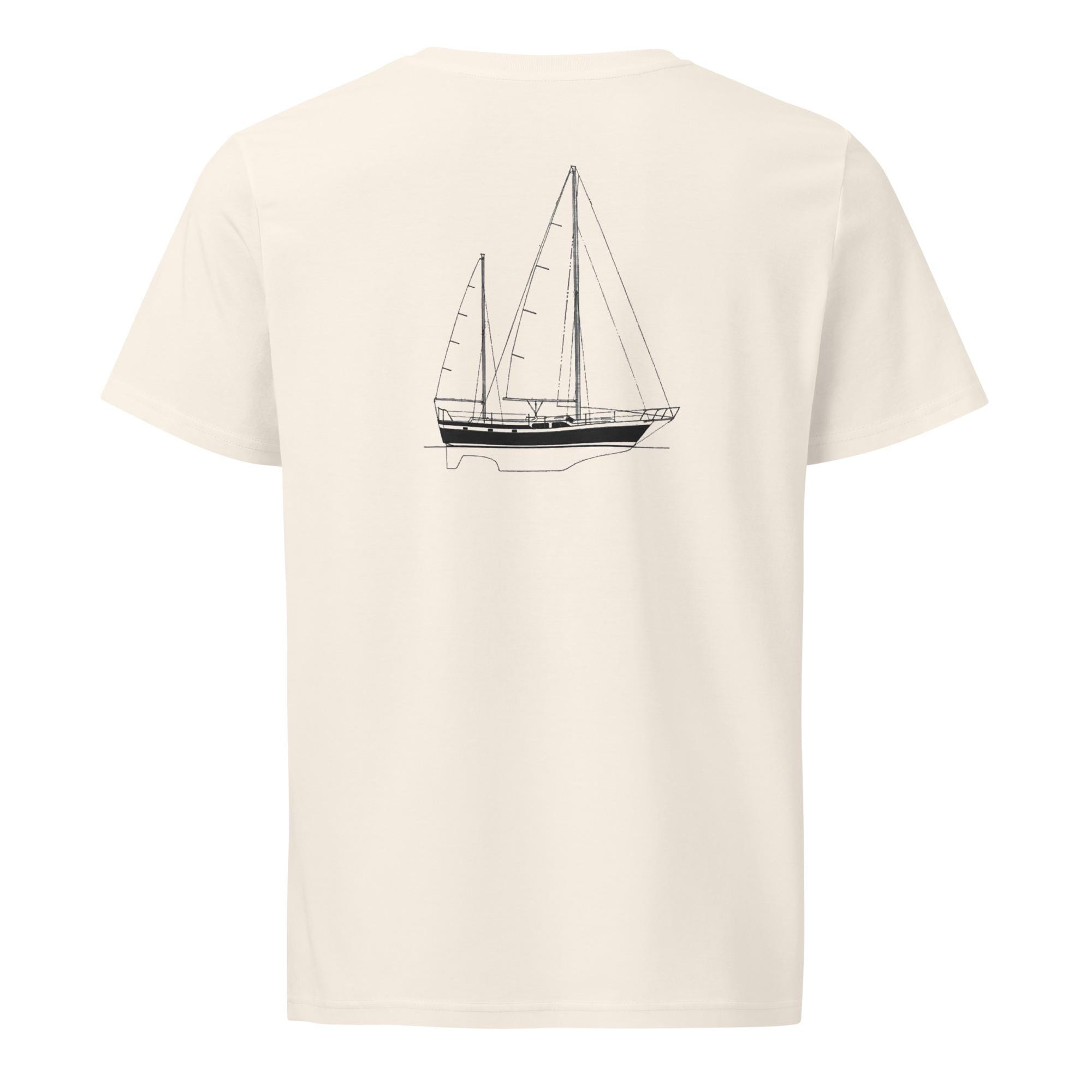 Personalized Sailboat T-shirt - Custom Boat Line Drawing on Front