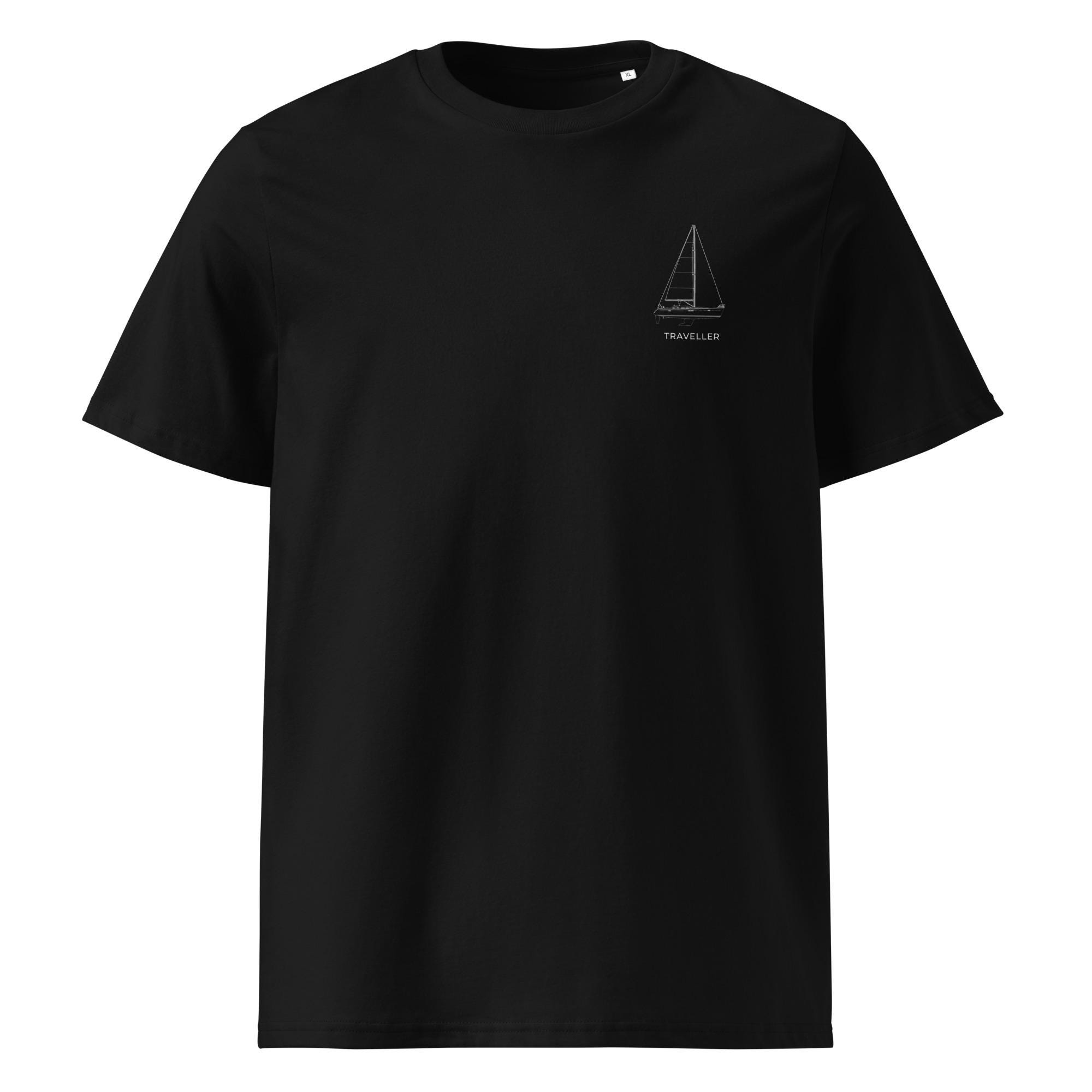 Personalized Sailboat T-shirt - Custom Boat Line Drawing on Front