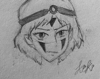 Personalisiertes Portrait im Ghibli Stil - Ästhetisches Kunst Geschenk - Geburtstagskarte