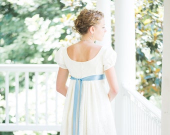 Regency Dress, Size 4, Jane Austen Dress, High Waisted, Regency Gown