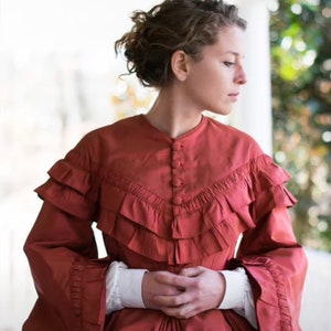 Civil War Dress, 100% Silk, Formal Ball Gown, Reenactment Costume, Hoop Skirt, Historical Dress, Misses Size 4