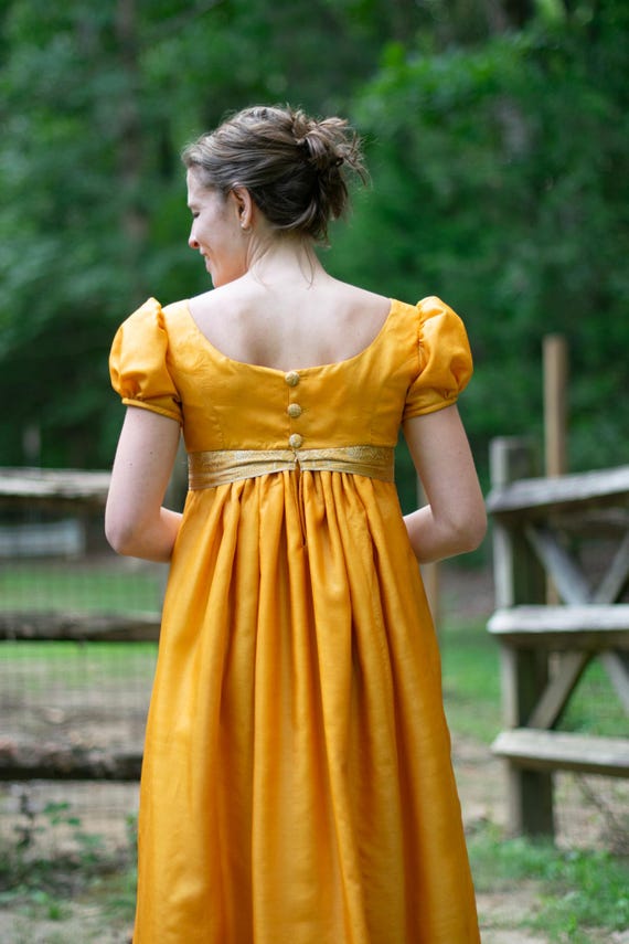 blue dress for baby girl Ivory Regency Wedding dress 1st Empire Regency Dress  MJcostume