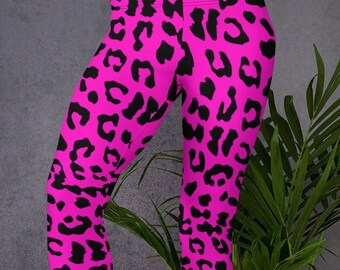 Pink Leopard print leggings for women