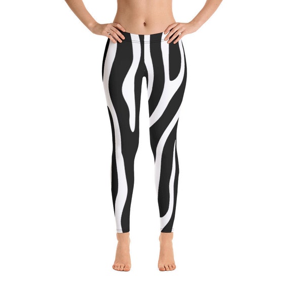 Leggings Zebra Stripe Animal Print Women's Leggings | Etsy