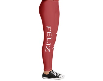 Feliz Navidad Christmas Leggings for Women