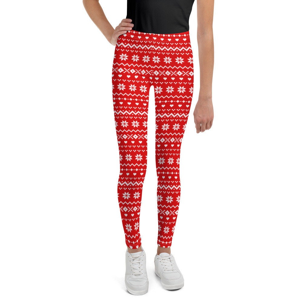 Ugly Reindeer Snowflakes Pattern Black and White Christmas Leggings (S/M) :  Clothing, Shoes & Jewelry 
