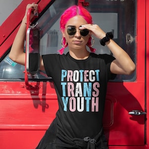 Protect Trans Youth Tshirt, Transgender Pride Shirt, Trans Flag Colors Shirt, Protect Trans Kids, Pride Month Shirt, Equal Rights Shirt