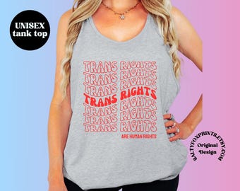 Trans Rights are Human Rights Tank Top Unisex, Transgender Pride Tank Top, Pride Month, Protect Trans Youth Equal Rights Tank Top