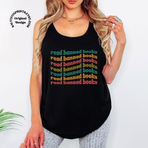 Read Banned Books Tank Top Unisex, Retro Book Ban Shirt, Book Lover Tank Top, Bookworm Shirt, Read Banned Books, Florida Book Bans