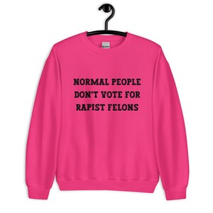 Normal People Dont Vote for Rapist Felons Sweatshirt, I Didnt Vote for Him Sweatshirt, I Voted for Her, Dont Blame Me Sweatshirt, Anti Trump