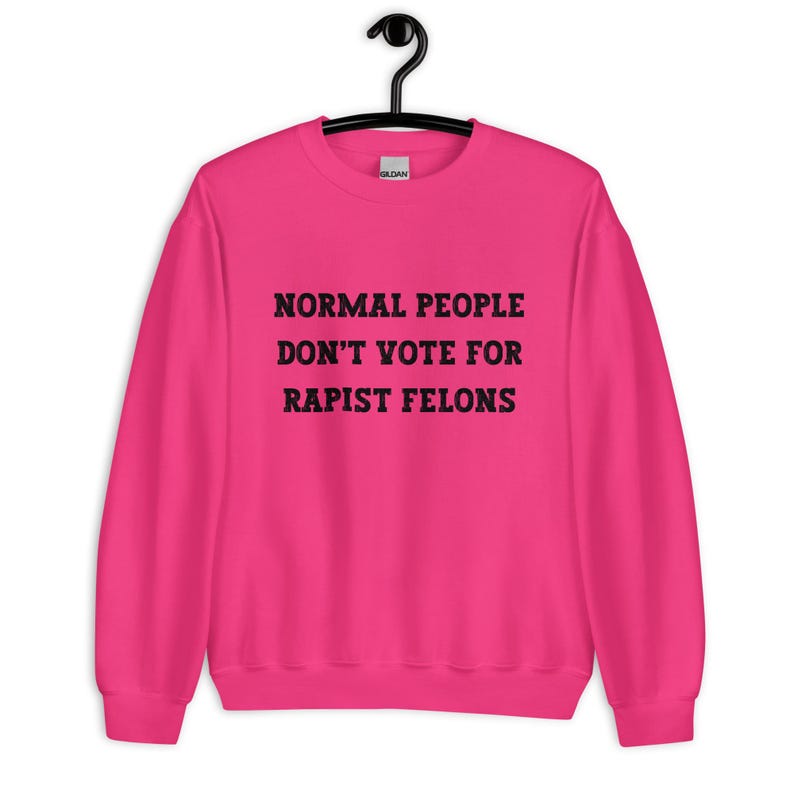 Normal People Dont Vote for Rapist Felons Sweatshirt, I Didnt Vote for Him Sweatshirt, I Voted for Her, Dont Blame Me Sweatshirt, Anti Trump