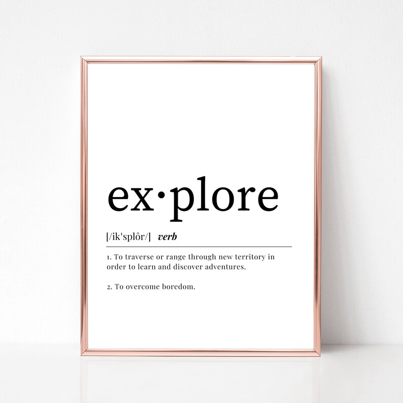 Explore Definition Print Dictionary Digital Download Explore Etsy