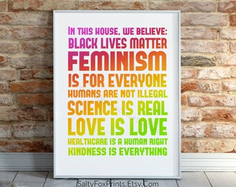 Bundle of Rainbow Pride Printable Signs Pride Art Printable - Etsy
