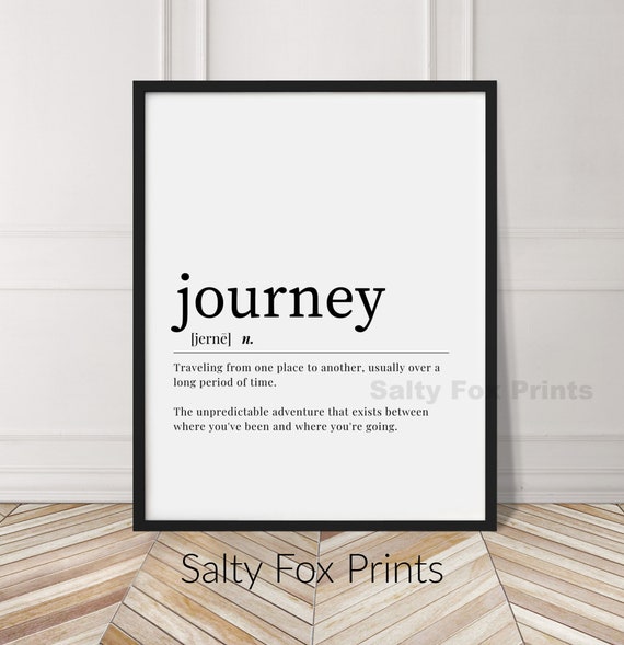 Journey Definition Printable Wall Art Digital Download Etsy
