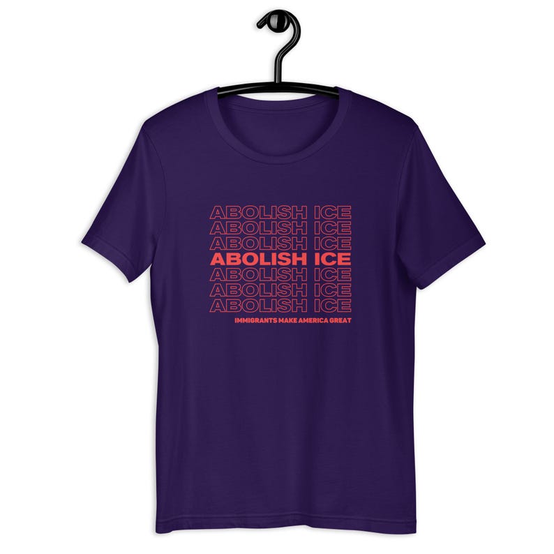 Abolish ICE Grocery Bag Style Tshirt, Immigrants Make America Great, Fuck ICE, Defund ICE, Protect Immigration Shirt, Anti Fascism Tee