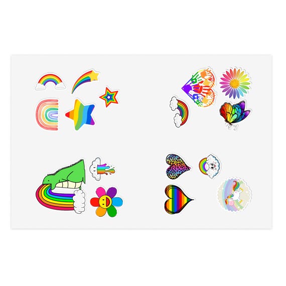 Whimsical Sticker Pack - Perfect for Brightening Your Day and Crafting Adventures