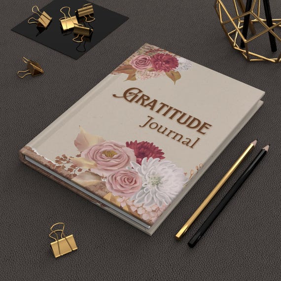 Gift Idea for Creatives: Floral Hardcover Diary for Gratitude and Inspiration