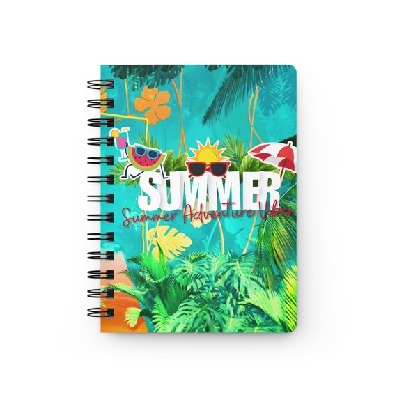 Colorful Vacation Notebook, Tropical Paradise Travel Journal, Unique Gift Idea