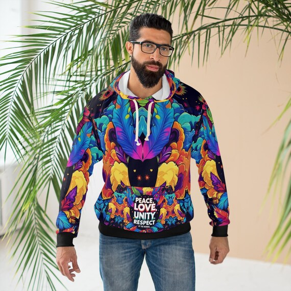 Spread Positivity with this Vibrant Hoodie - Unisex Cozy Pullover for Unity