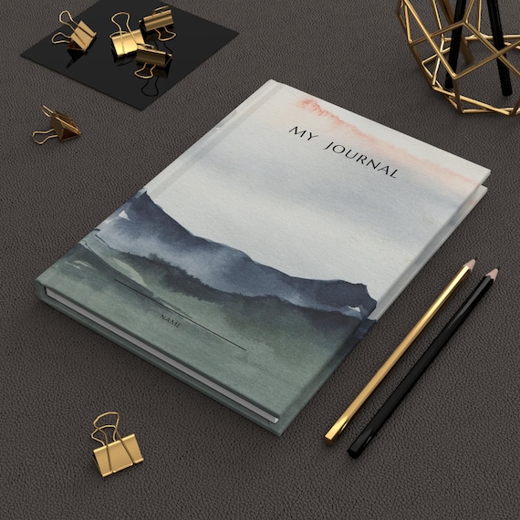Capture Inspiration in a Mountain Watercolor Hardcover - Perfect Gift for Writers and Travelers