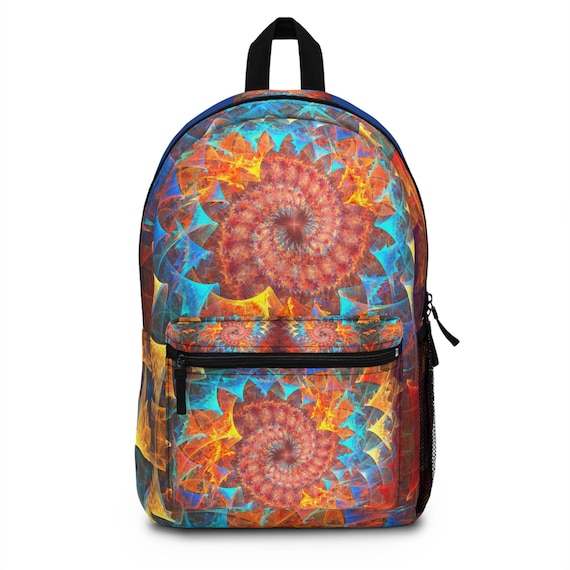 Colorful Fractal Backpack - Stand Out in Style