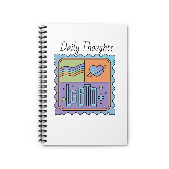 Colorful Spiral Notebook for Creativity and Self-Expression - LGBTQ Friendly