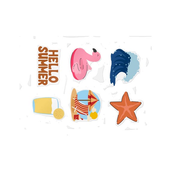 Whimsical Die-Cut Stickers: Sunny Summer Vibes with a Touch of Cuteness