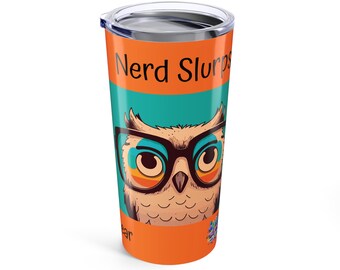 Feathered Friend Alert: Nerdy Owl Tumbler - A Smart Gift for Geeks and Coffee Enthusiasts