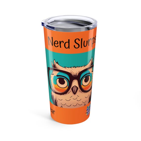 Feathered Friend Alert: Nerdy Owl Tumbler - A Smart Gift for Geeks and Coffee Enthusiasts