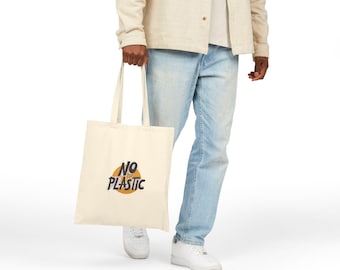 Reusable Grocery Bag - Eco-Friendly Cotton Canvas Tote: Adjustable Shopping & Beach Bag