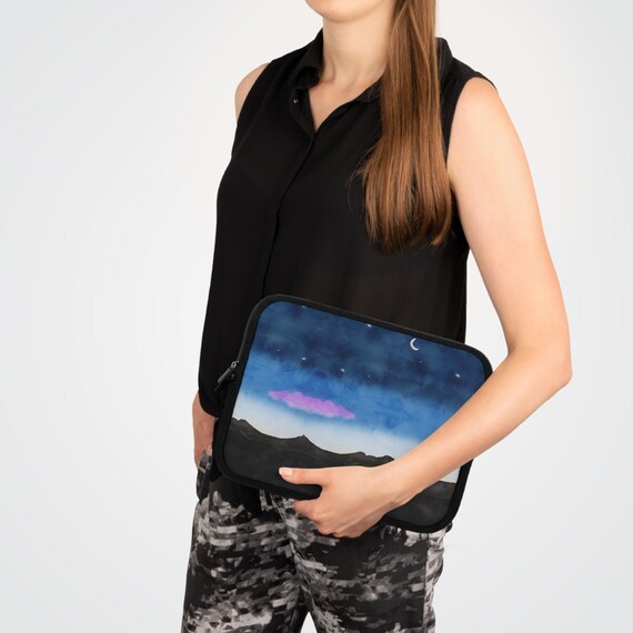Stylish Mountain Sunset Laptop Sleeve | Waterproof Neoprene Case for Laptops, Travel, Gift for Students, Unique Tech Accessory