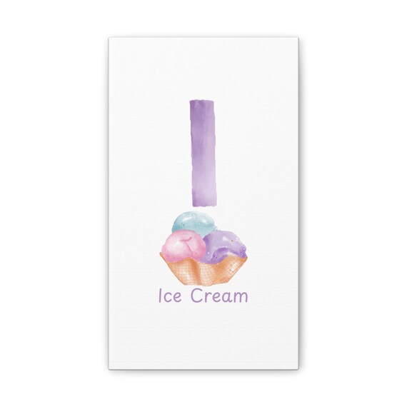 Sweet Treats on Canvas: Quirky Ice Cream Wall Art for Your Home, Nursery, or Classroom