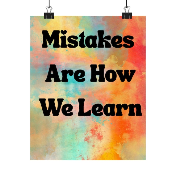 Unique Gift Idea: Colorful Inspirational Poster for Positive Vibes, Great Classroom or Home Decor!