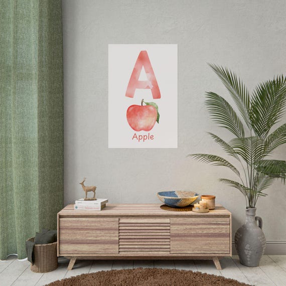 Whimsical Watercolor Alphabet Art Poster for Kids: A Fun Twist on Learning