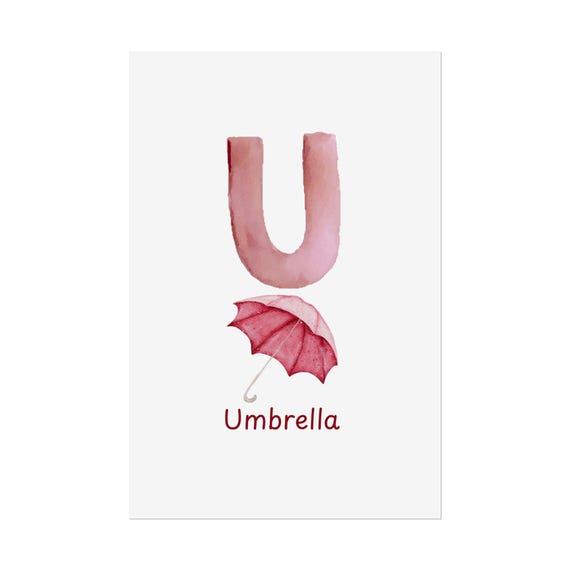 Whimsical Watercolor Alphabet Art - Stylish Posters Ideal for Children's Room Decor and Education