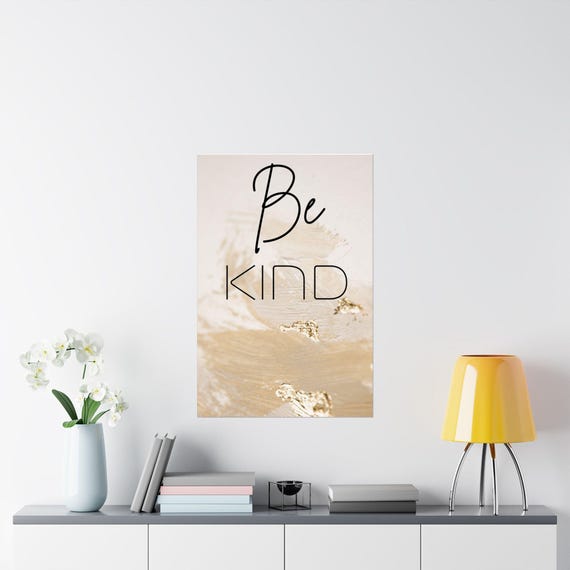Inspirational Satin Wall Decor - Be Kind Quote, Perfect Gift Idea for Home or Classroom