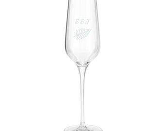 Premium Whispering Willow Champagne Flute | Engraved Wedding Glass | Initial Champagne Flute | Bride Gift | Wedding Keepsake