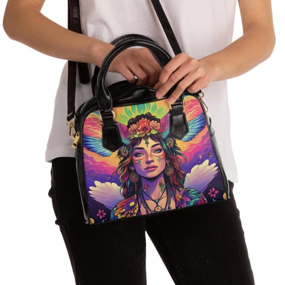 Colorful Art Tote - Bohemian Chic Essential for Her, Eco-Friendly Fashion Statement