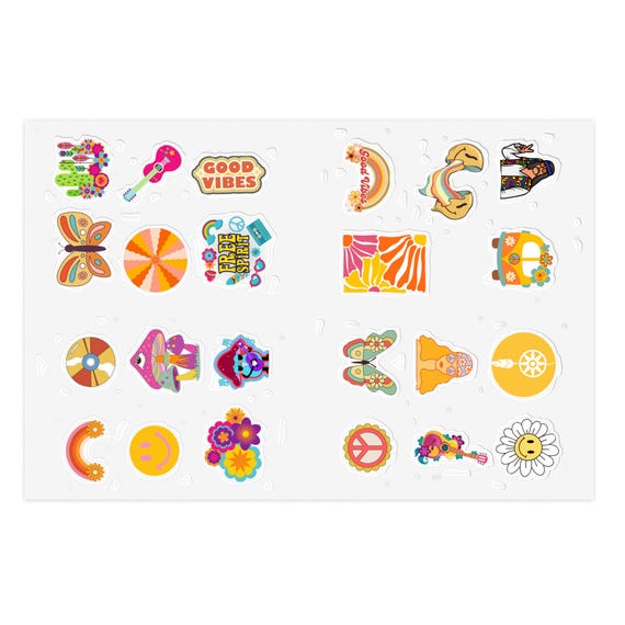 Vibrant Sticker Bundle for a Laid-Back Vibe and Creative Projects