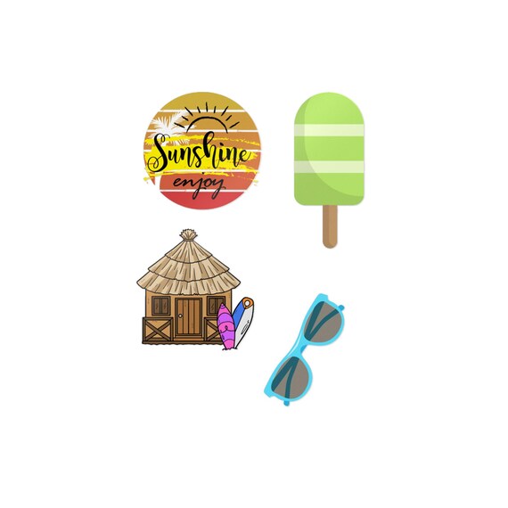 Sunshine Adventure Die-Cut Stickers | Perfect for Summer Fun & Creativity