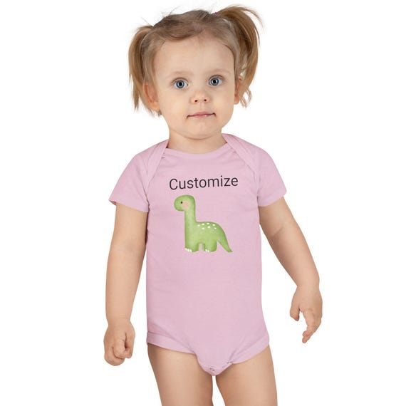 Unique Baby Shower Present: Personalized Dino Onesie