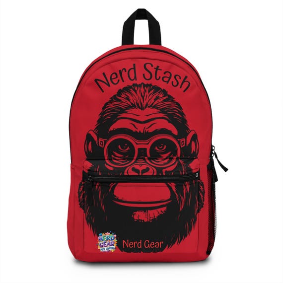 Nerdy Gorilla Backpack - Perfect Gift for Brainiacs and Travel Enthusiasts