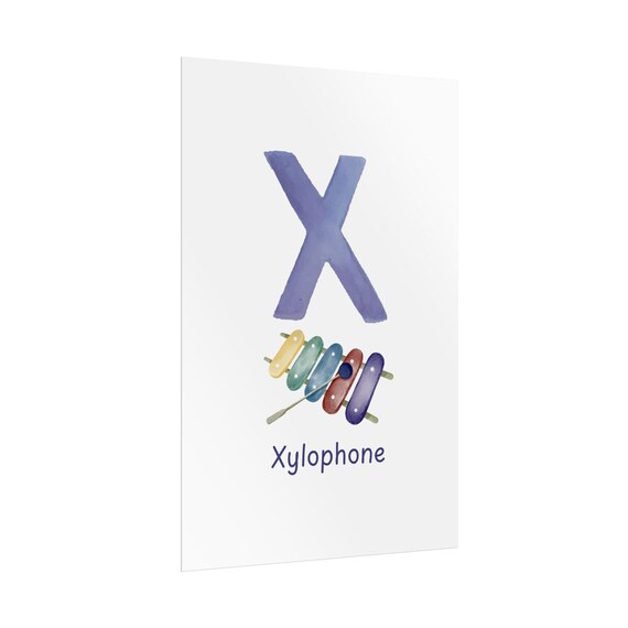 Vibrant Xylophone Alphabet Art Print - Perfect for Playful Spaces