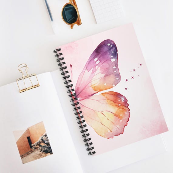 Dreamy Butterfly Spiral Notebook - Perfect Gift for Writers