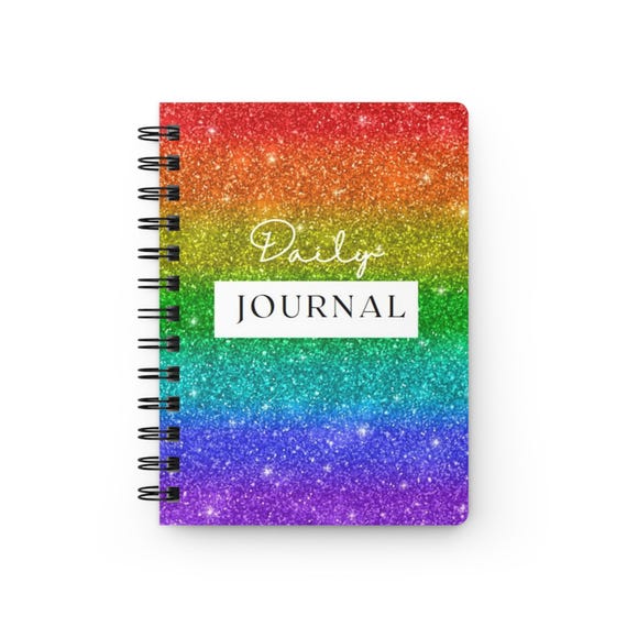 Sparkle Your Thoughts: Rainbow Glitter Journal for Daily Reflections - LGBTQ+ Friendly Stationery
