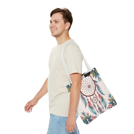 Pastel Boho Dreamcatcher Tote - Sustainable Chic for the Free Spirit