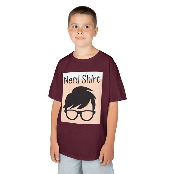 Nerdy Kids T-Shirt | Fun Cotton Tee for Boys & Girls | Ideal Birthday Gift, Back-to-School, Geeky Theme