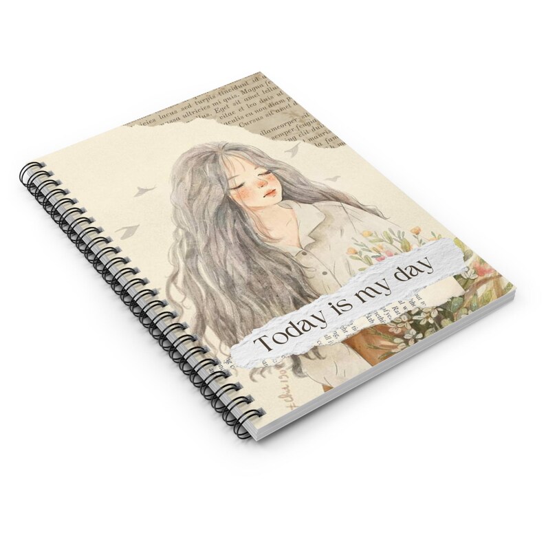 Cuaderno espiral inspirador: ¡Hoy es tu día! - Regalo de artista imagen 3
