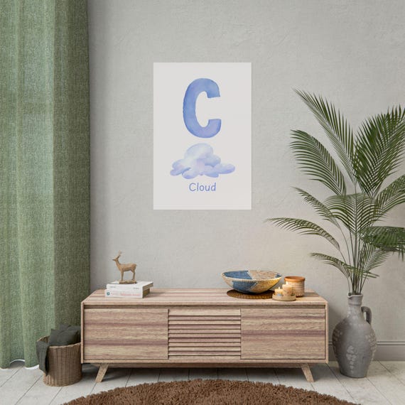 Dreamy Art Alphabet Cloud Poster for Kids - Nurture Their Imagination