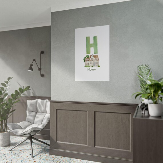Charming House Alphabet Wall Art for Cozy Spaces - Unique Housewarming Gift!